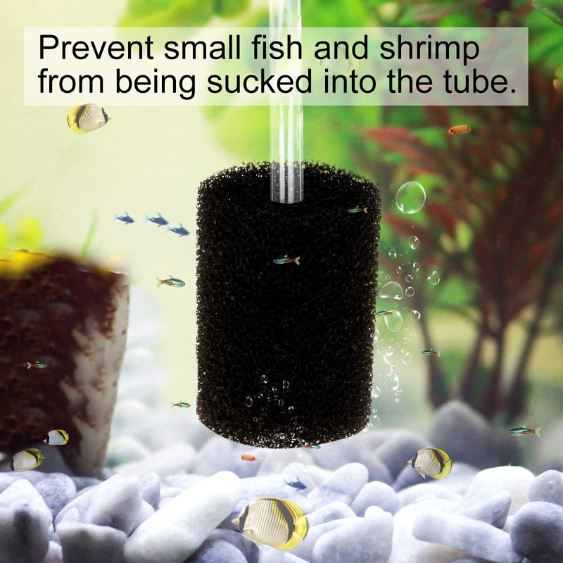 Senzeal 4PCS Pre-Filter Foam Sponge Roll Aquarium Filter Intake Cover for Aquarium Fish Tank(Small) - Image 5